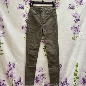 H&M Divided Army Green High Waisted Skinny Jeans